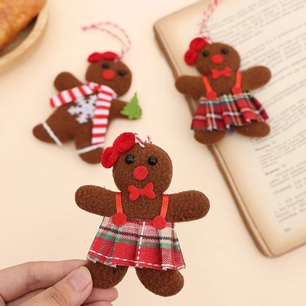 3-Pack Gingerbread Man Christmas Tree Ornaments | Xmas Pendants Christmas Ornament Set Zpaxo