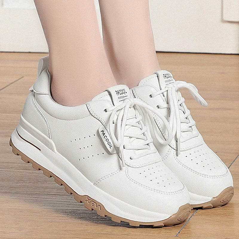 Spring Autumn Casual Soft Sole Lace-up Small White Shoes All Match Zpaxo