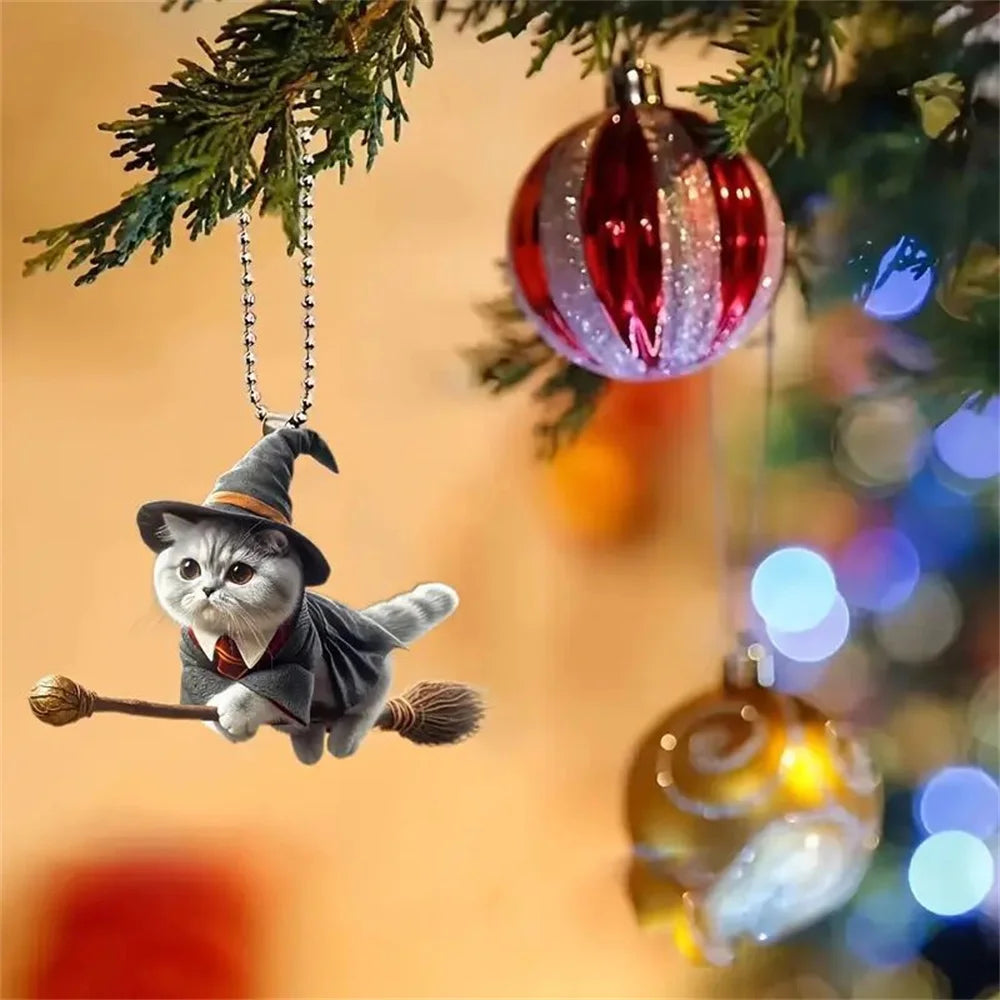 2D Acrylic Dog & Cat Pendant – Car, Xmas & Bag Ornament Acrylic Hanging Ornament Zpaxo