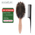 BOOMSLIFE Boar Bristle Hair Brush Women Combs for Hair Wood HairBrush Detangle Straightener Brush Hair Comb Barber Accessories Zpaxo 2pcs small set