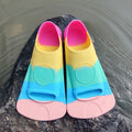 Swimming Fins Men's and Women's Freestyle Frog Silicone Short Fins Adult and Children's Professional Diving Training Frog Shoes Zpaxo Pastel Five Colors M