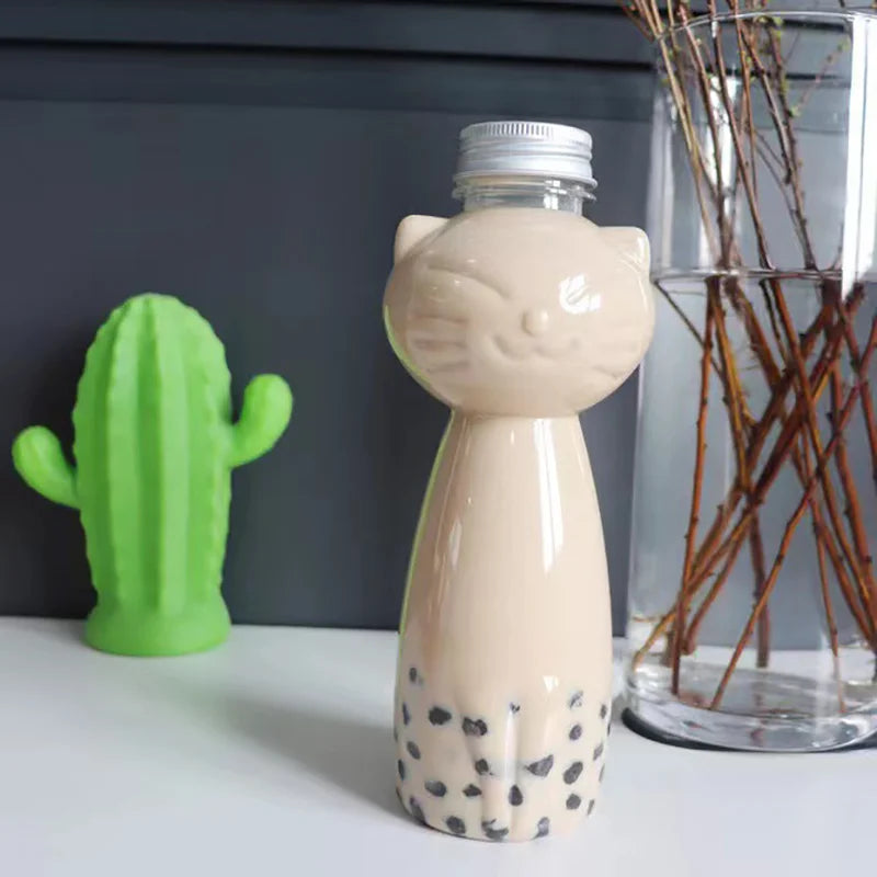 Cat Shaped Water Bottle 12/17oz – Cute BPA-Free Portable Cup