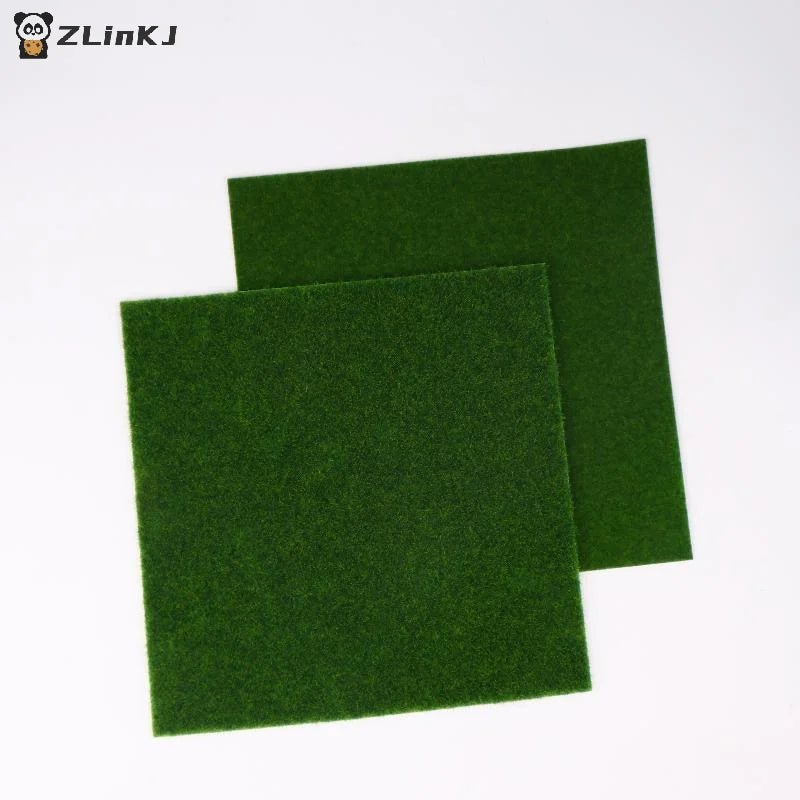 Thick Square Artificial Lawn Carpet Grass Mat DIY Railway Layout Zpaxo