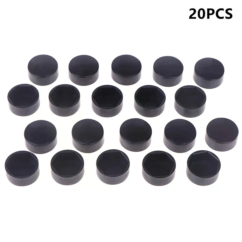 Hexagonal Nut Flat Head Plastic Protective Cap External Hexagonal Screw Low Head Decorative Cap Dust-Proof Cover Zpaxo