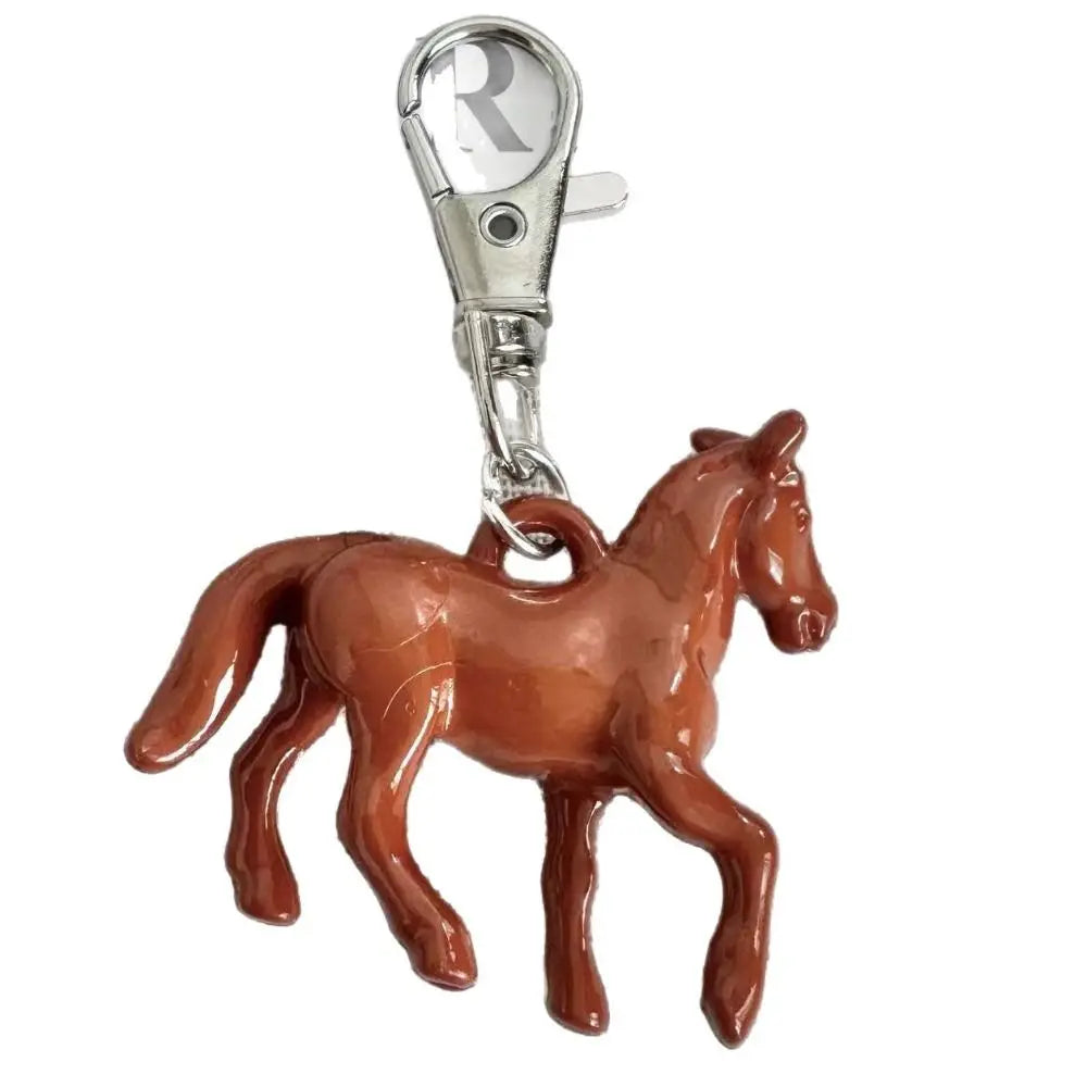 Fashion Cartoon Horse Pendant Keychain Creative Mini Animal Key Ring Stereoscopic Cute Backpack Pendant for Women Men Zpaxo