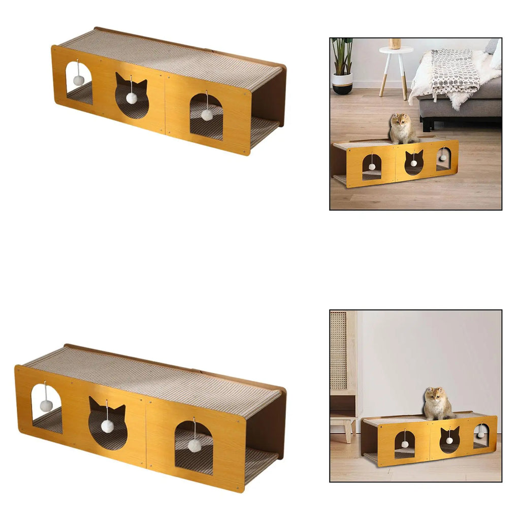 Cat Scratcher Tunnel Scratching Rest Play Grinding Claws Scratch Zpaxo
