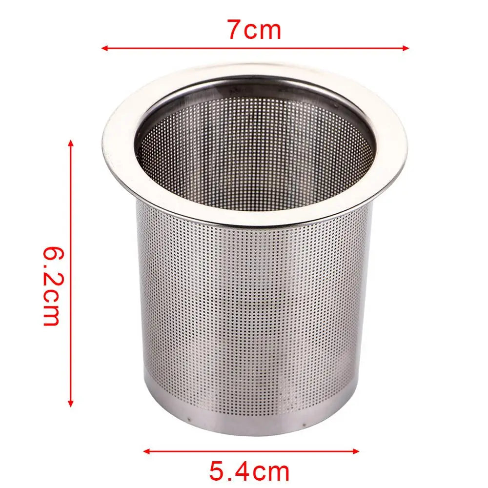 Reusable Tea Strainer Stainless Steel Infuser Teapot Filter Leaf