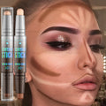 Dual-ended Contour Stick Facial Foundation Concealer Waterproof Dark