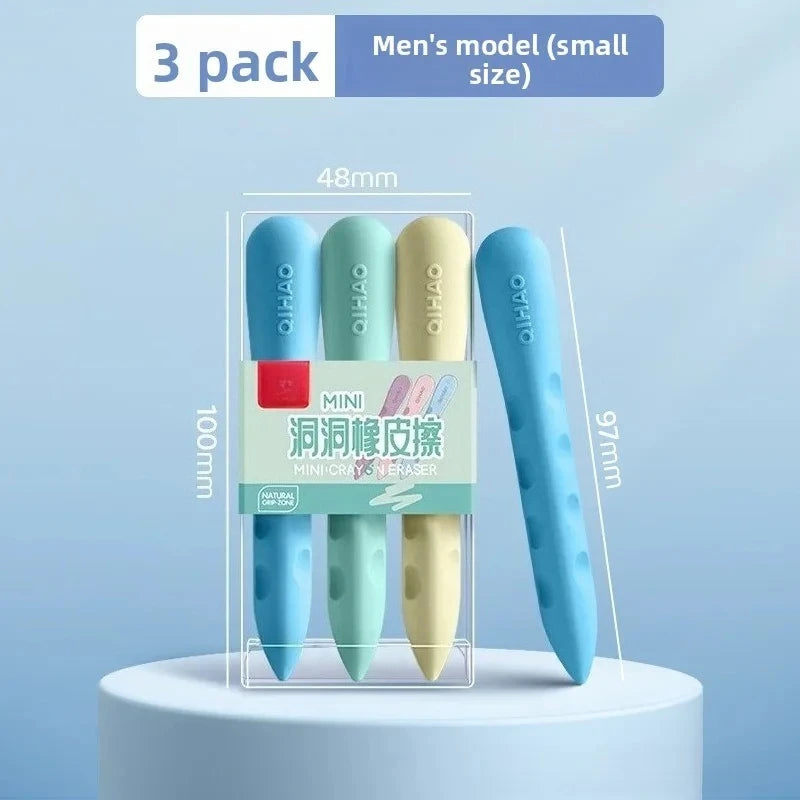 3 Hole Design Eraser No Dregs Crumbs-free Clean Erasing Oversize Art