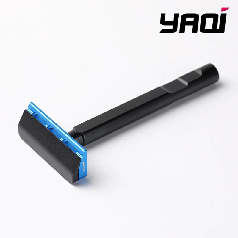2026 Tachi Aluminum Version YAQI Light Weight Single Edge Safety Razor Black And Blue Colors for Smooth Shaving Experience Zpaxo