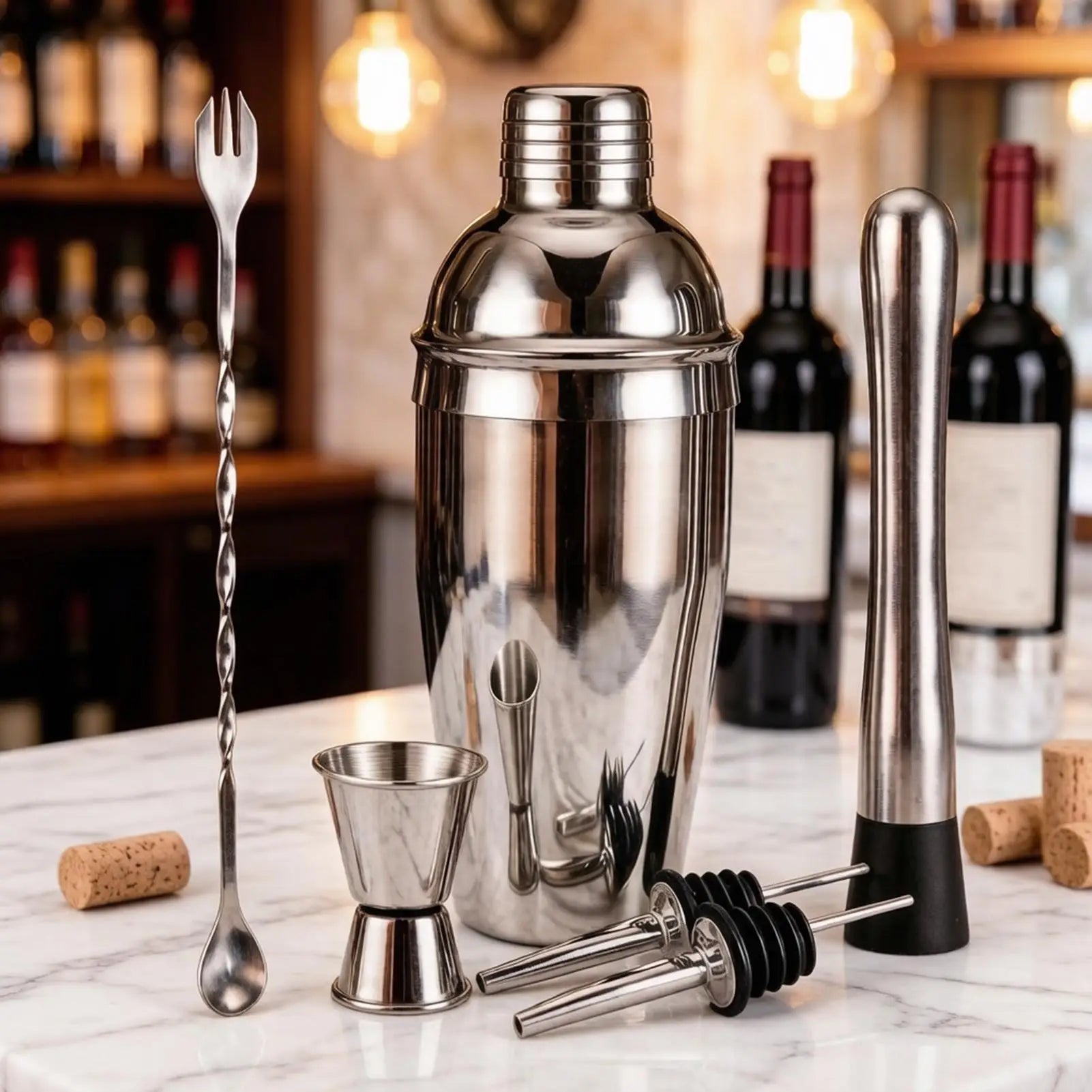 Bartender Drink Shaking Accessories Jigger Muddler Cocktail Bar