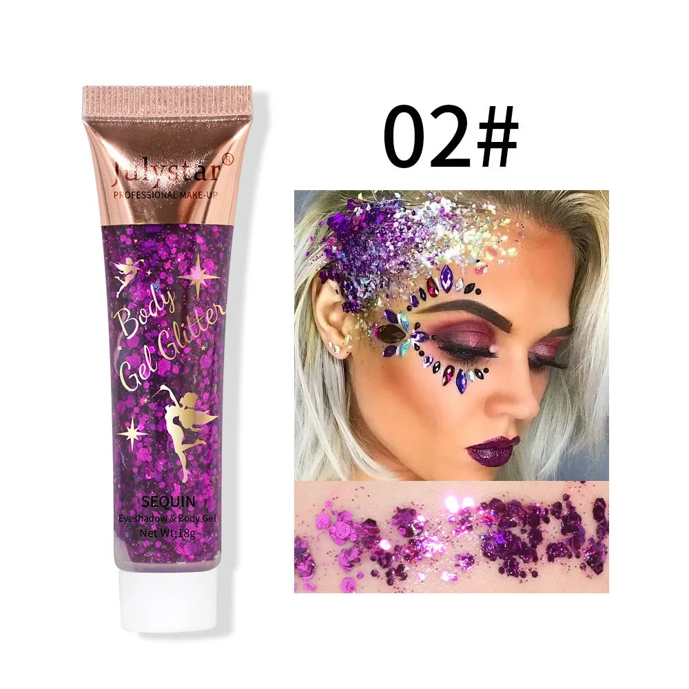 Sequins Glitter Gel Multifunctional Body Face Nail Hair Flash Liquid Zpaxo 02
