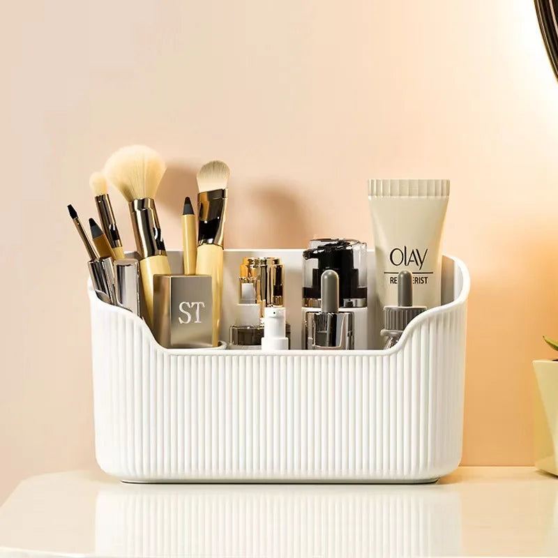 Desktop Makeup Organizer & Cosmetics Storage Box – 3 Grid