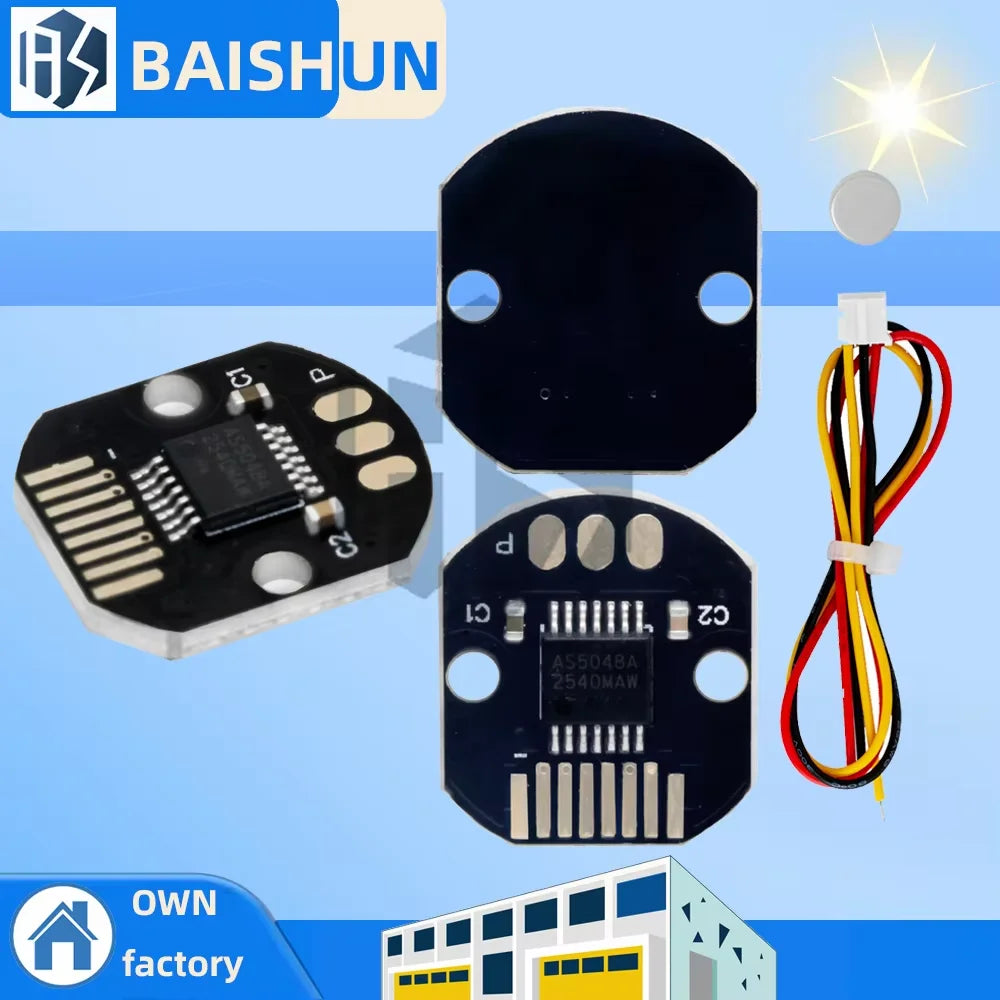 14Bit AS5048A Magnetic Rotary Encoder Module, SPI PWM Magnetic Angle Position Detection Sensor Board Zpaxo AS5048A 10PCS