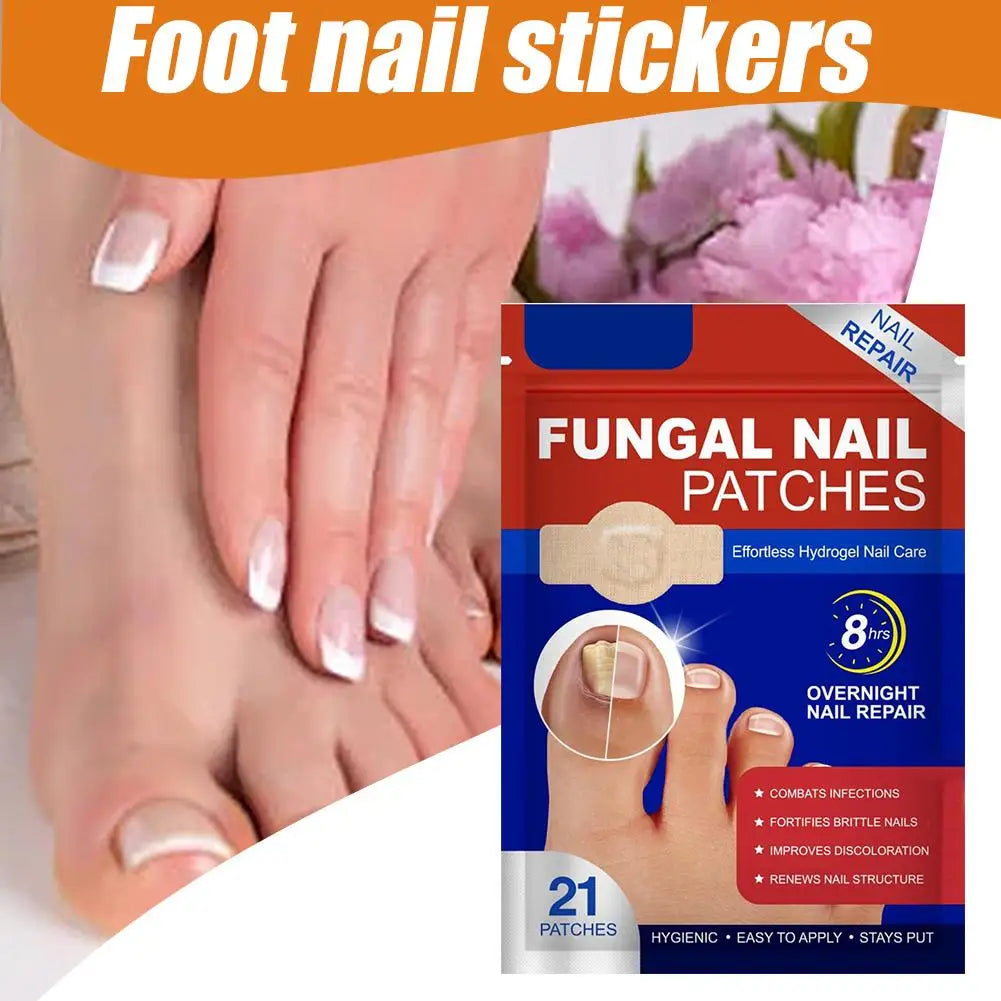 Foot Nail Repair Patches Nail Ingrown Correction Sticker Antifungals Toenail-Fungus Treatments Stickers Damaged Nail Care Tool Zpaxo