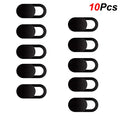 1/5/10/20 pcs Sliding Webcam Cover Laptop Camera Cover Slider Phone Antispy For iPad PC Macbook Tablet lenses Privacy Sticker Zpaxo 10PCS-Black
