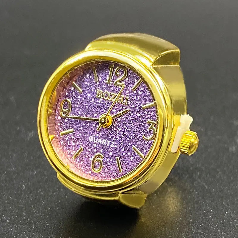 RetroGem New Fashion Personality Ring Watches Adjustable Women's Party Banquet Jewelry Finger Accessories Rings Gifts for Women Zpaxo purple