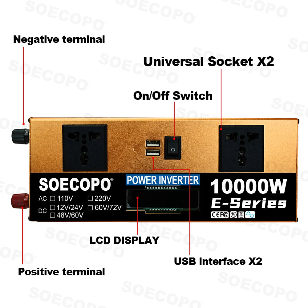 10000W Solar 500W Panel 100A MPPT Controller DC Cable 12V 24V 220V