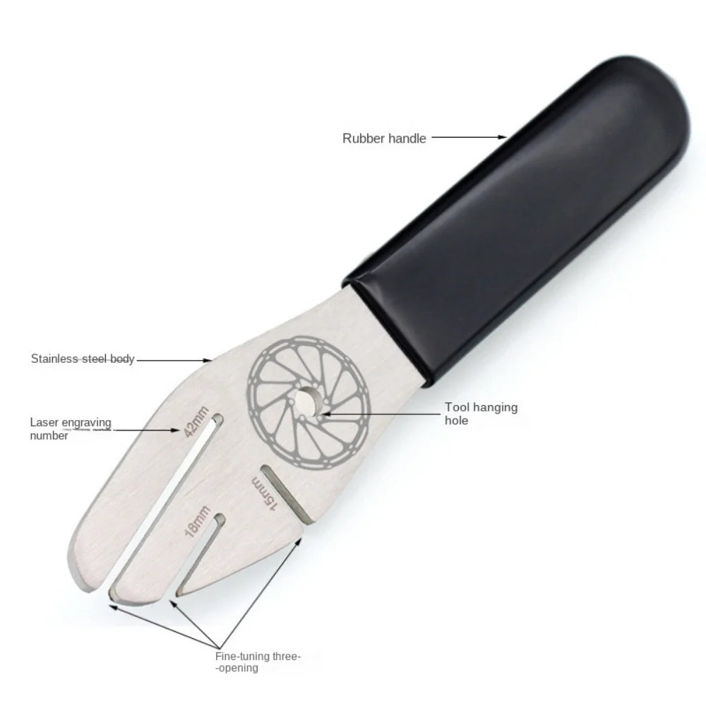 MTB Bike Bicycle Disc Brake Rotor Alignment Truing Tools Mountain Bicycle Disc Flattening Correction Wrench Stainless Steel Tool Zpaxo