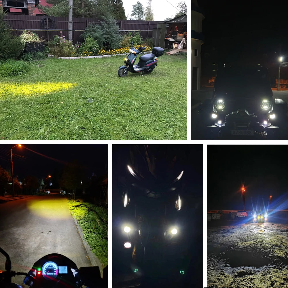 Spotlight Driving Light 6000K White 3000K Yellow Fog Lights 8D Lens