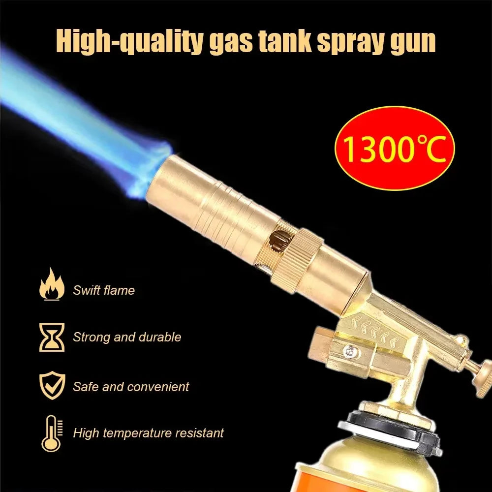 Portable Gold Copper Gas Welding Torch High Temperature Flame for BBQ Cooking Brazing Zpaxo Default Title