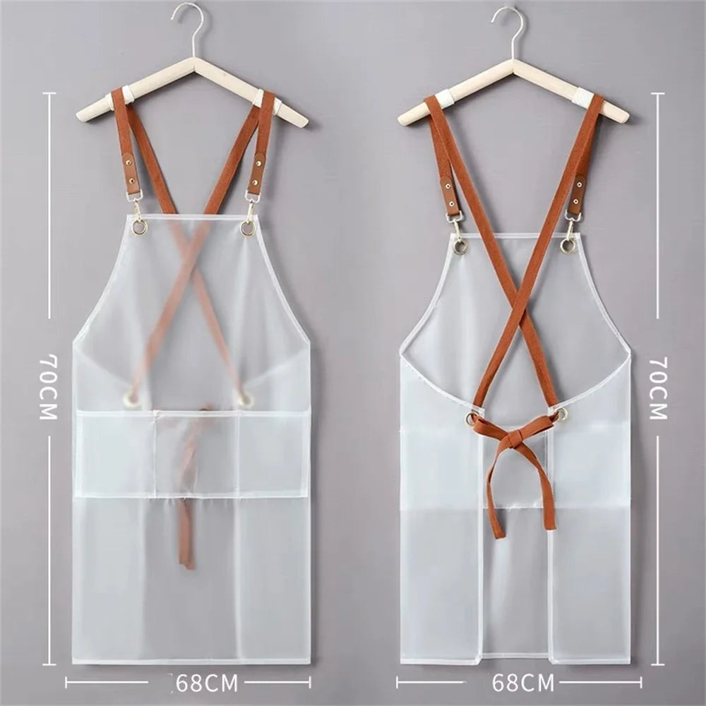 Waterproof TPU Kitchen Apron – Oil-Proof Unisex Cooking Apron