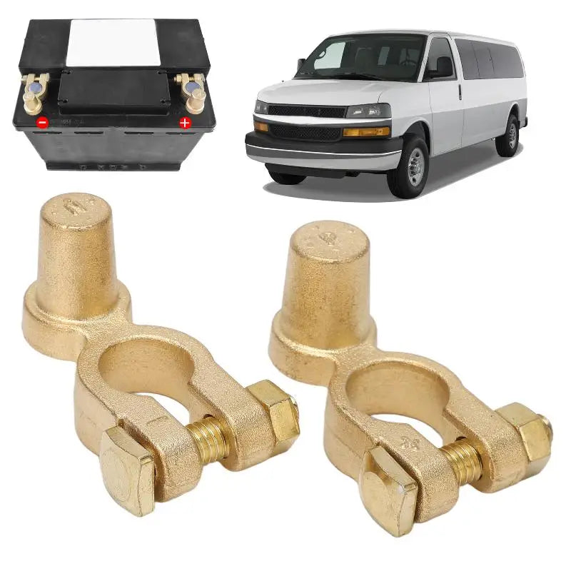 SAE to JIS Brass Car Battery Terminal Connectors – Pair
