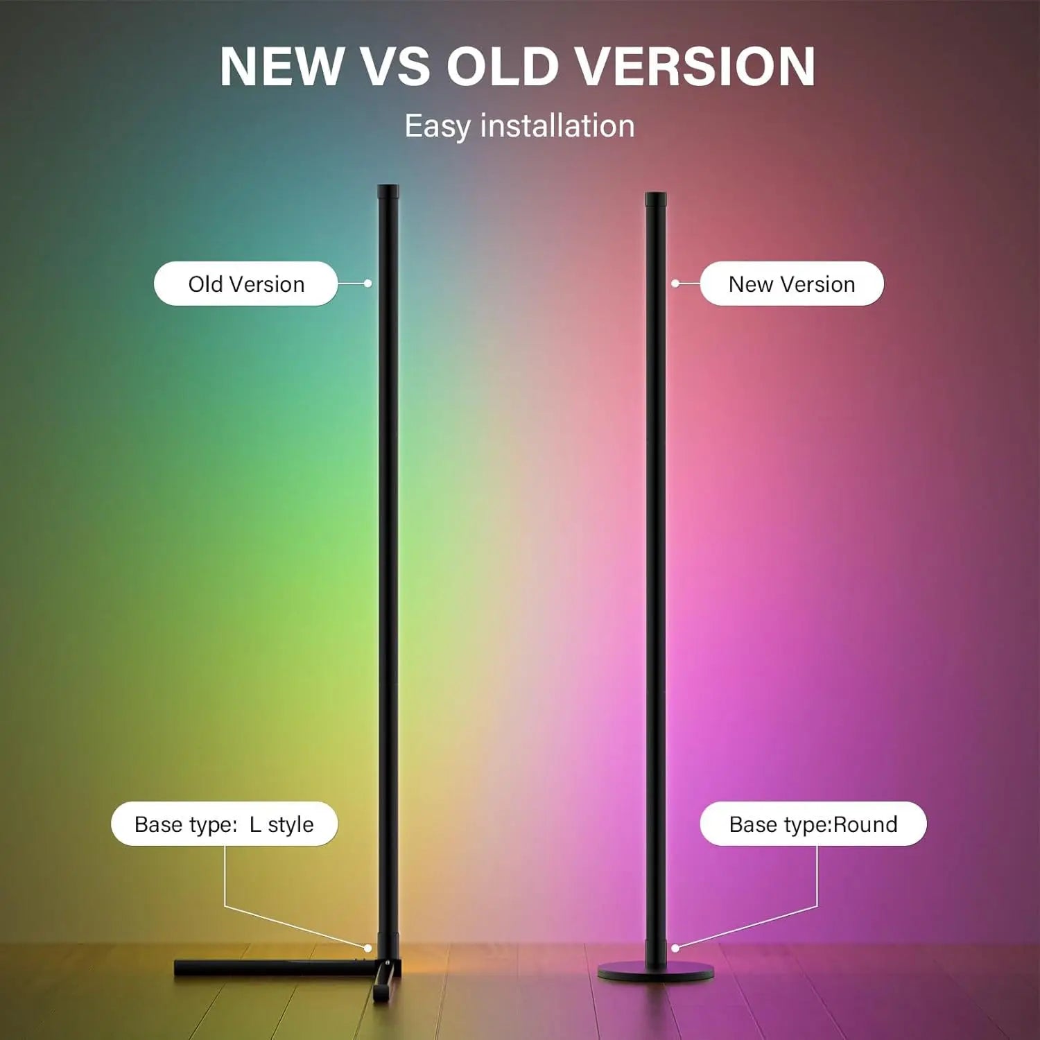 RGB Dimmable Mood Light Floor Lamp – Minimalist LED Bedroom Light