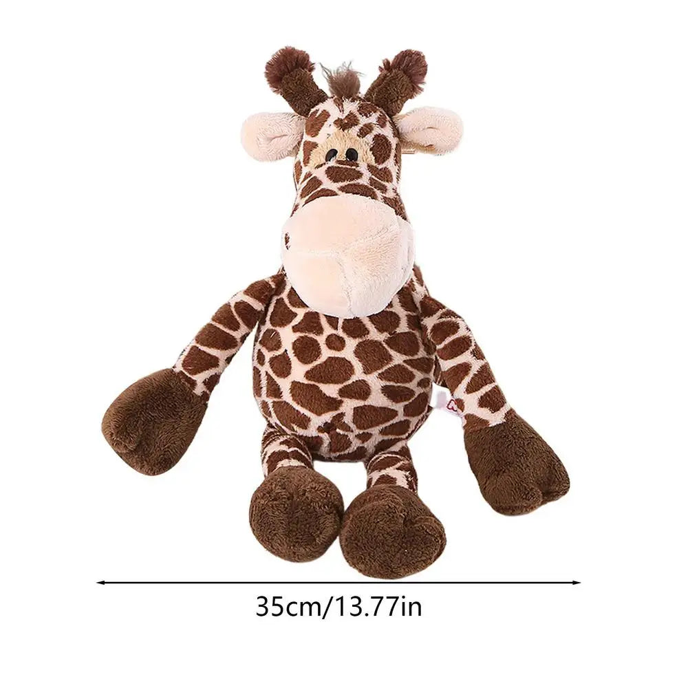 Jungle Animal Plush Toys Stuffed Lion Elephant Giraffe Soft Plush Dolls for Kids Cute Animal Plush Toys Children Birthday Gift Zpaxo deer about 35cm China Mainland