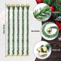 Banister Garland Ties Ribbon Hanger Reusable Bells Stairs Christmas