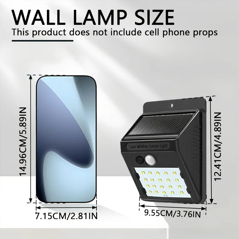 PIR Motion Sensor 20 30LED Sunlight Control 3 Sided Solar Energy Zpaxo