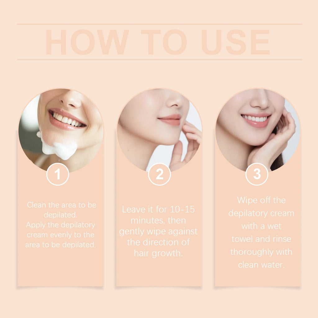 Coconut Facial Hair Removal Cream – Gentle & Fast | 50g Facial Hair Removal Cream Zpaxo