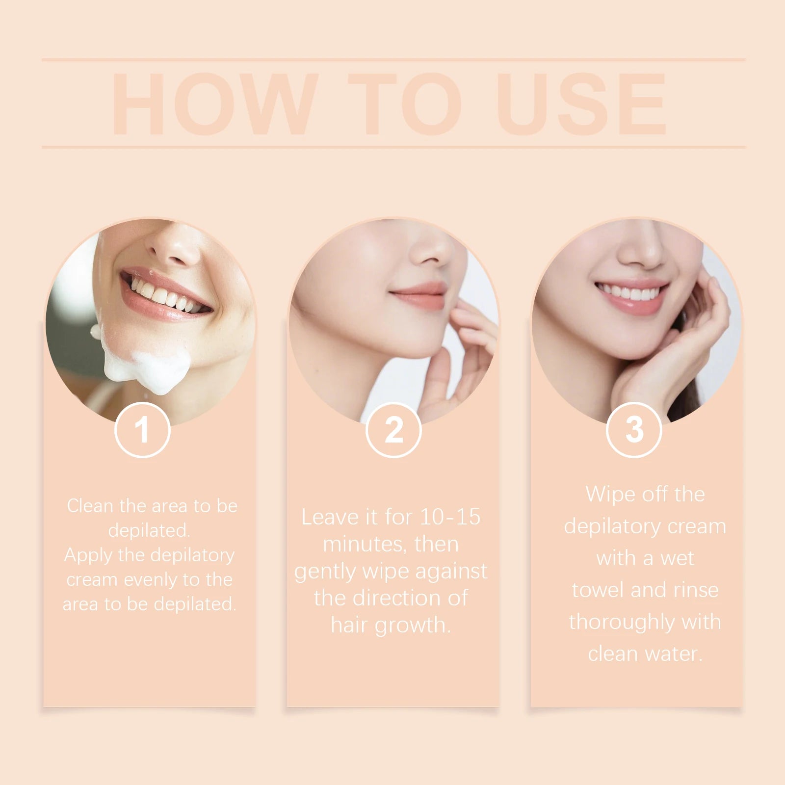 Coconut Facial Hair Removal Cream – Gentle & Fast | 50g Facial Hair Removal Cream Zpaxo