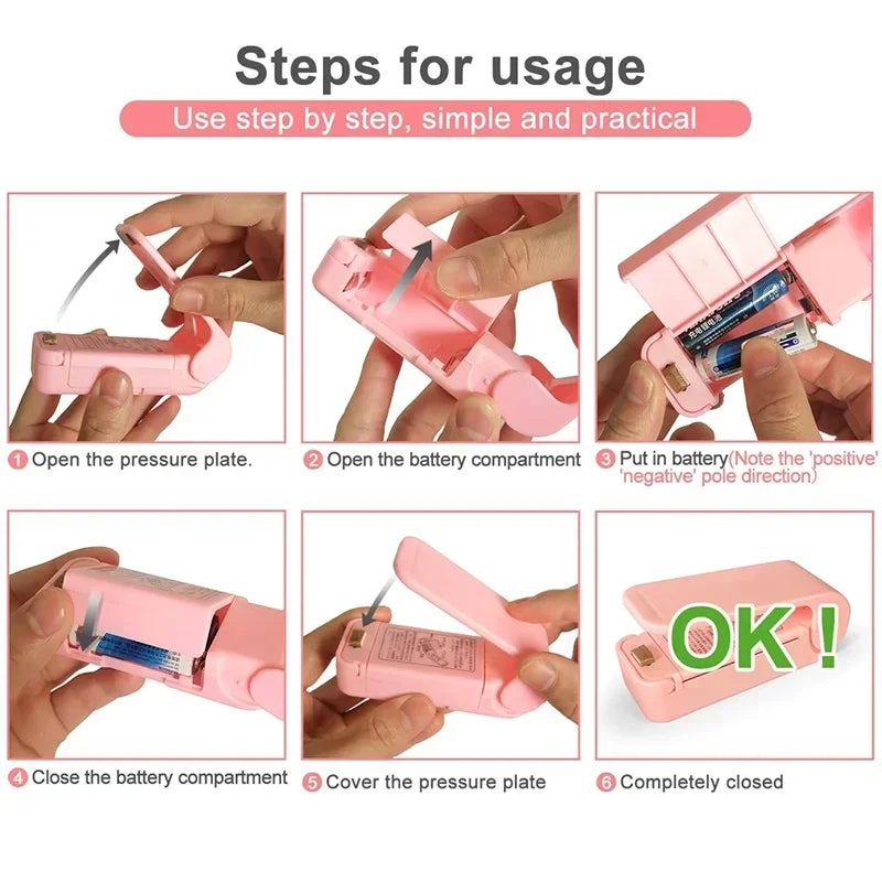 Mini Heat Bag Sealing Machine Package Sealer Bags Thermal Plastic