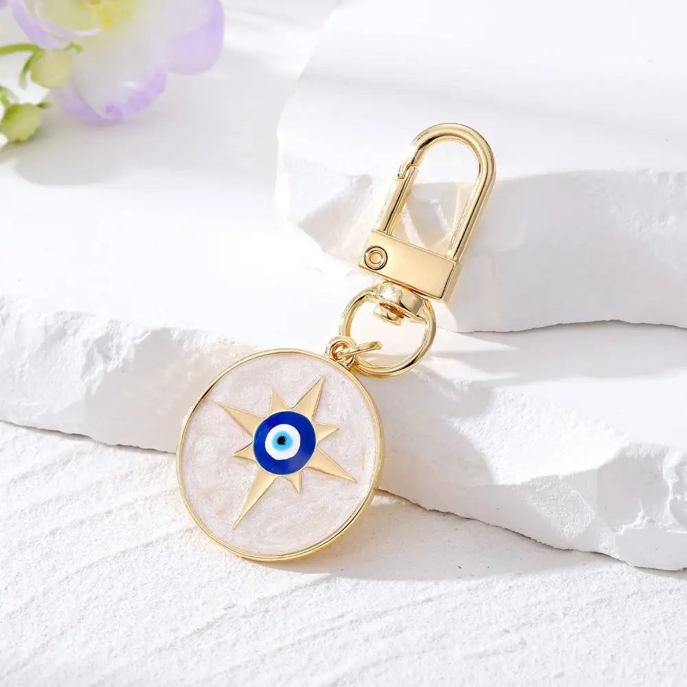 Creativity Resin Star Demon Eye Keychain Alloy Dripping Oil Turkish Zpaxo