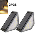 2-Pack Solar LED Step Lights – Waterproof Outdoor Stair Lights Solar Step Lights Zpaxo Warm light A-2PCS