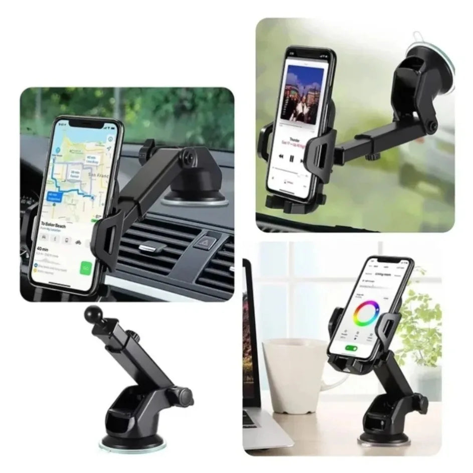 360° Windshield Car Phone Holder Car Dashboard Mobile Cell Support Bracket Universal Sucker for iPhone 17 16 15 Samsung Xiaomi Zpaxo