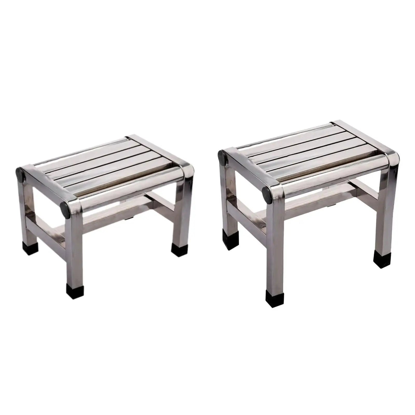 Shower Stool Non Slip Multifunctional Portable Metal Step Stool Foot Rest for Bedside Apartment Bedroom Kitchen Living Room Zpaxo