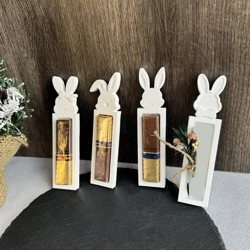 Easters Rabbits Molds Chocolate Holder Epoxy Resin Castings Box