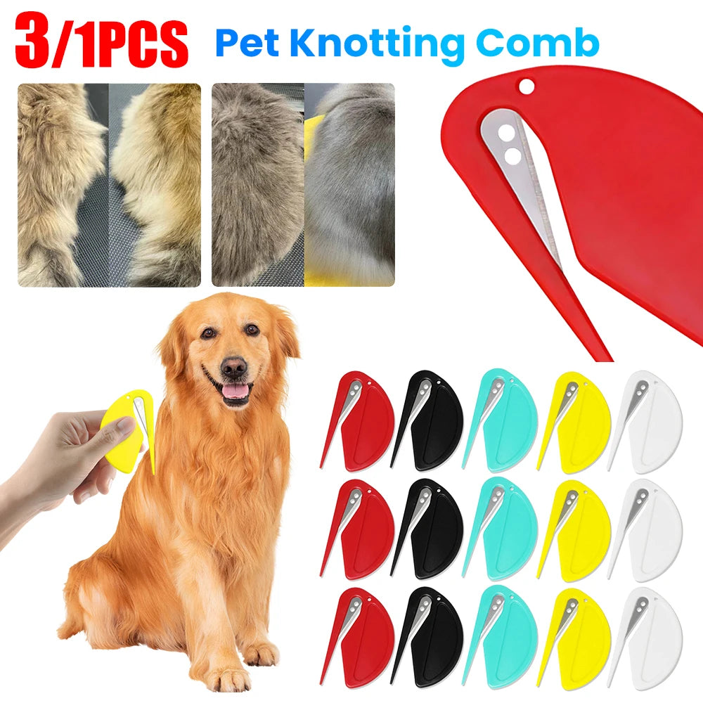 Cat Dog Comb Pet Open Knot Puppy Hair Fur Shedding Grooming Trimmer