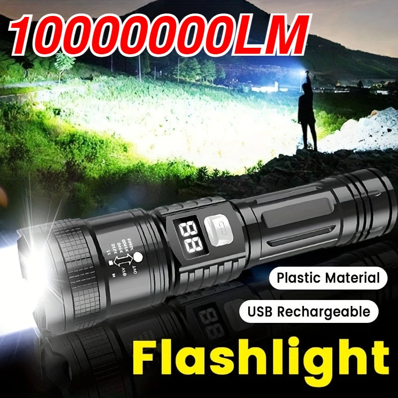 Zoomable LED Flashlight – Type-C Rechargeable Torch | Camping LED Flashlight Zpaxo