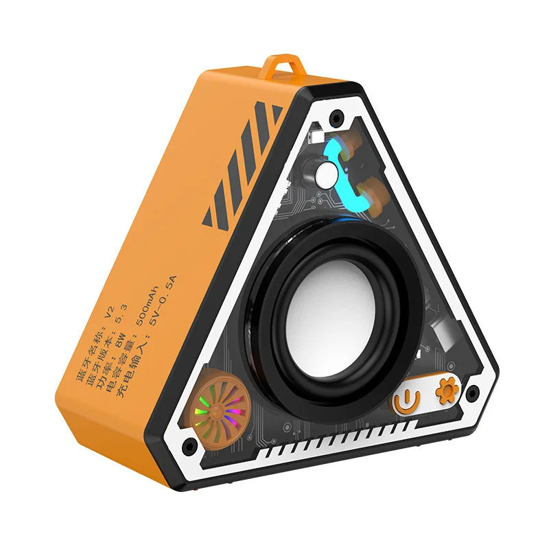 Portable TWS Bluetooth Speaker Audio Subwoofer Mini Wireless Hifi Zpaxo Orange