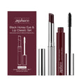 Anti-Fading Black Honey Eye & Lip Classic Set Moisturizing Glossy Plumping Lips Lipstick Eyelashes Curling Makeup Cosmetic Tool Zpaxo 1set boxed