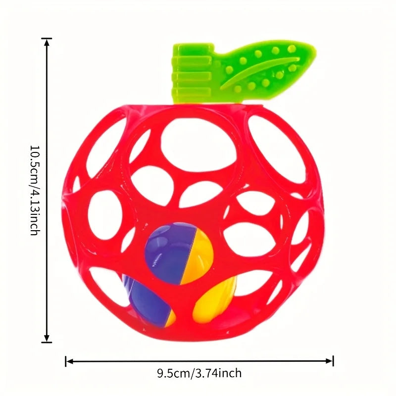 Baby Bell Ringing Toy Apple-shaped Handheld Sensory Ball Bells