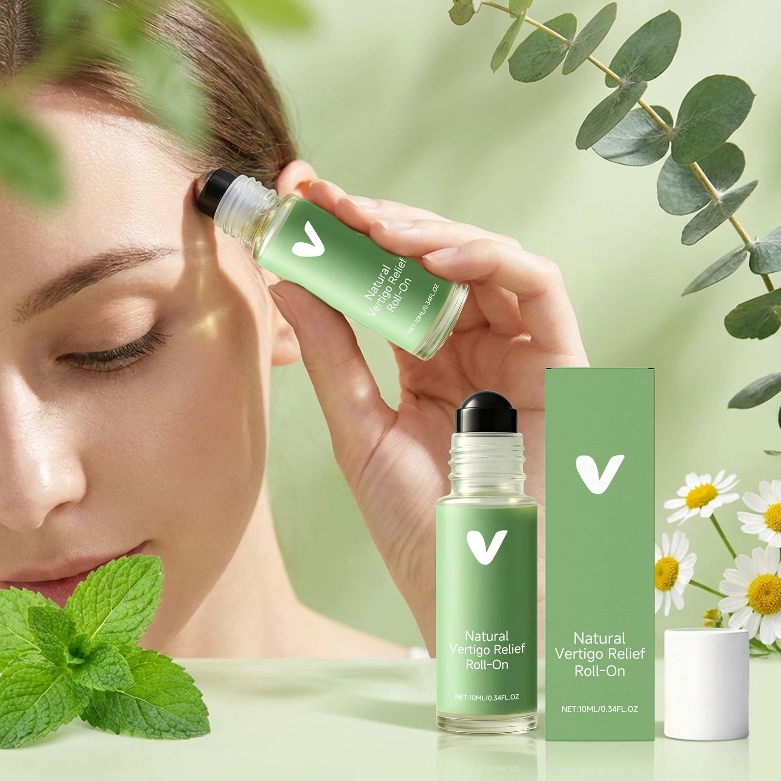 Menthol Vertigo & Dizziness Relief Roll-On Oil 10ml Soothing Relief Oil Zpaxo