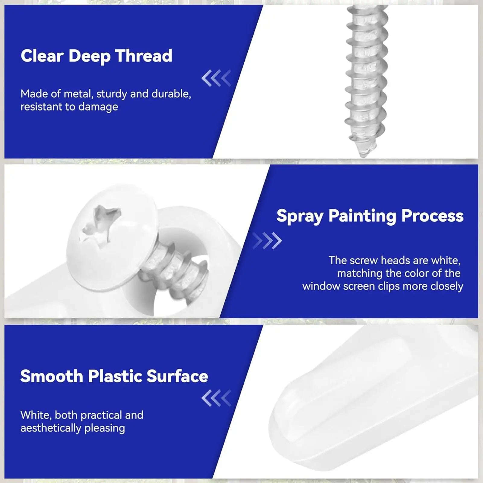 Window Screen Clips Screws Storm Windproof Hold Fastener Hardware