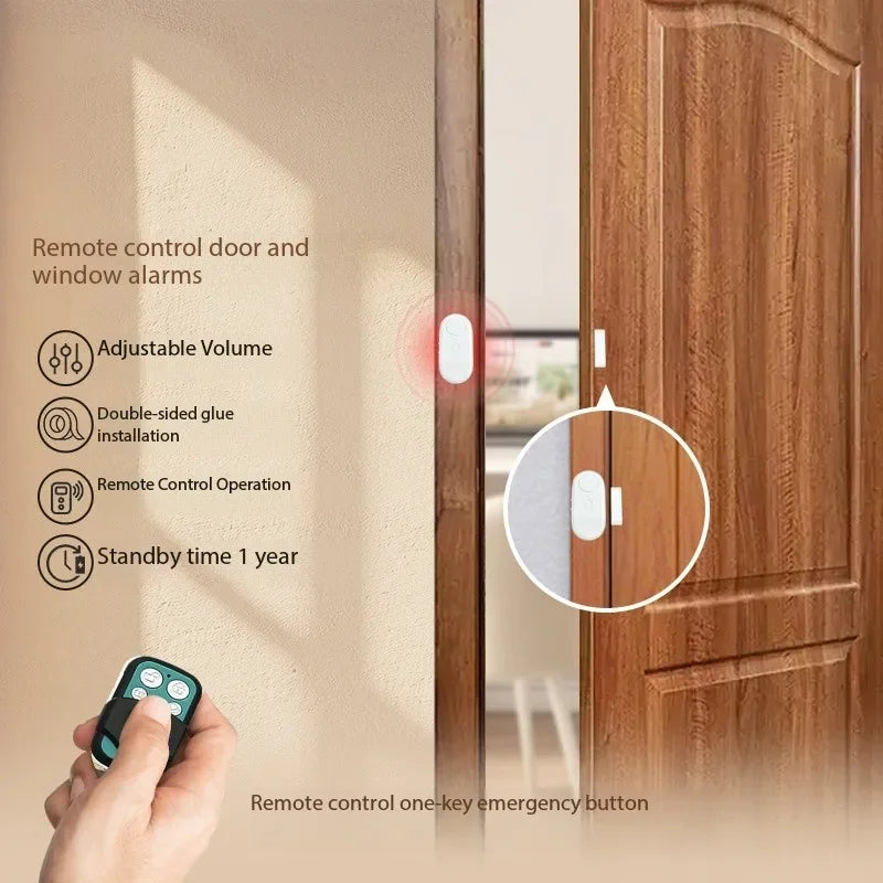 0-120dB Sound 1 Vibration&open Alarm Door Window 5-Level Vibration Zpaxo