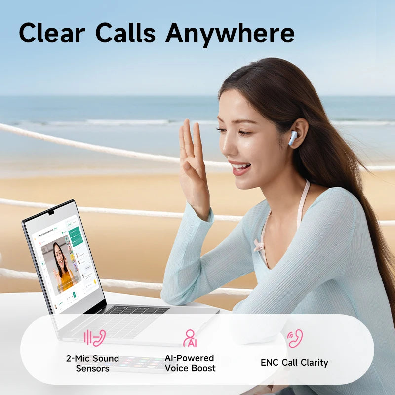 Baseus Bass BS2 Lite True Wireless Earbuds Bluetooth 6 0 Semi-in-ear