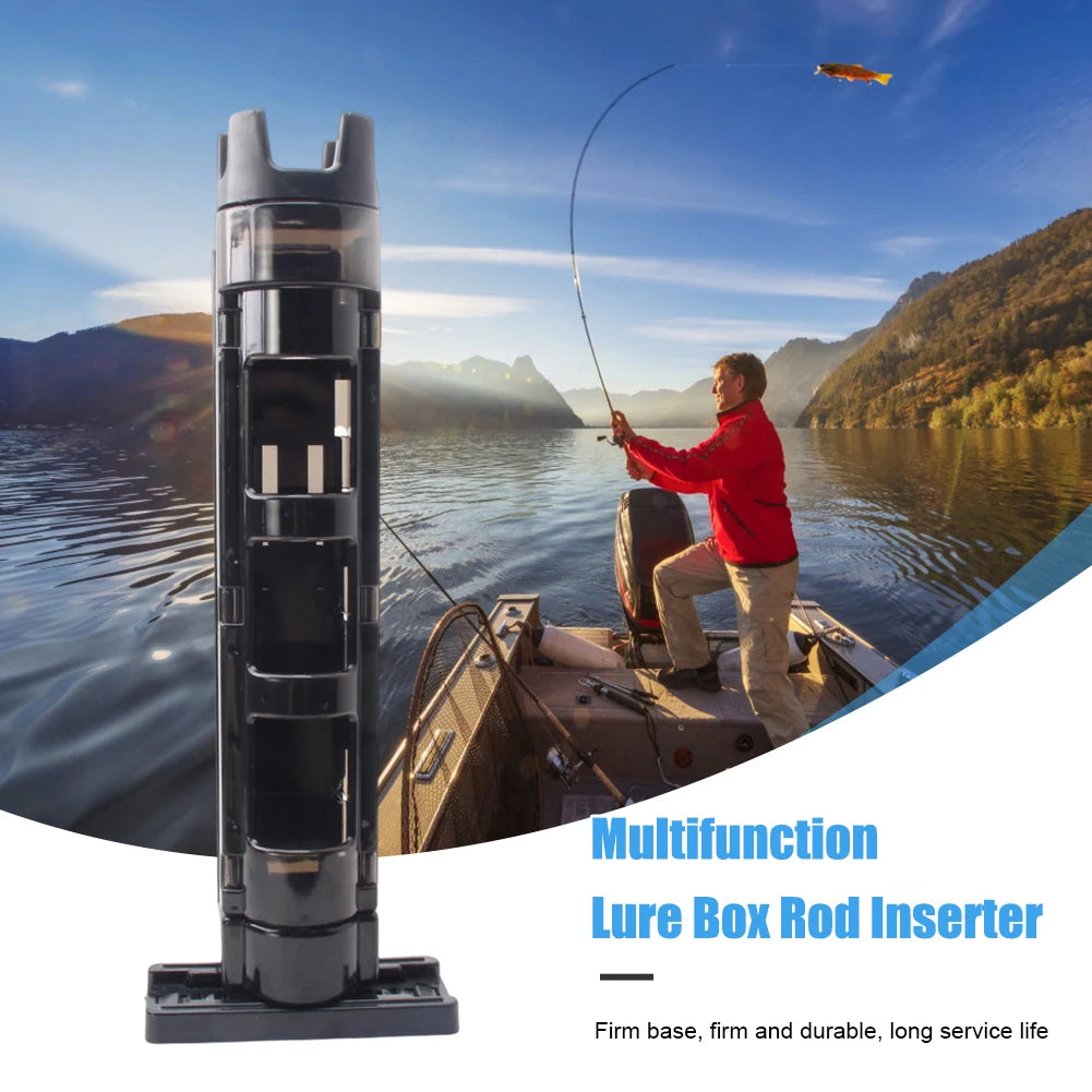 Plastic Fishing Box Holder Detachable Pole Tube Stand Adjustable