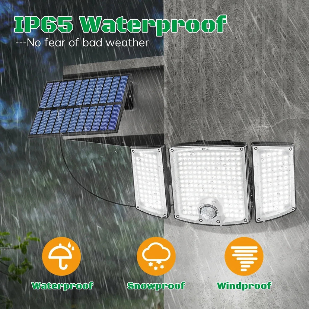 Outdoor Solar Lights Sensor Floodlights Waterproof Bright Lamp Door Zpaxo